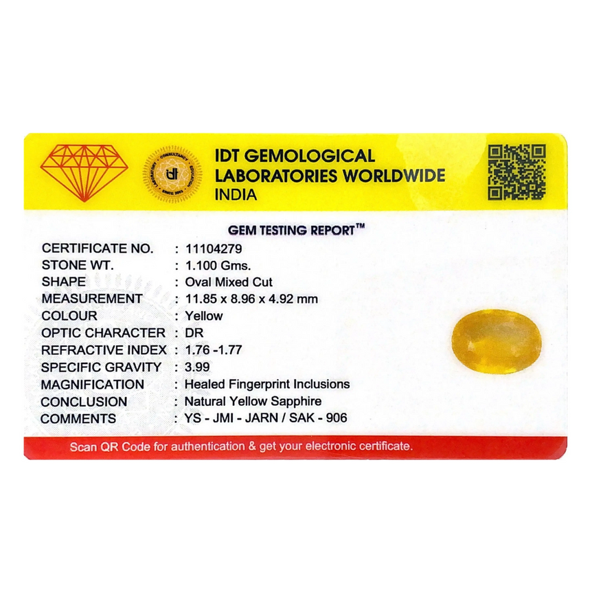 Yellow Sapphire - 5.5 Carat