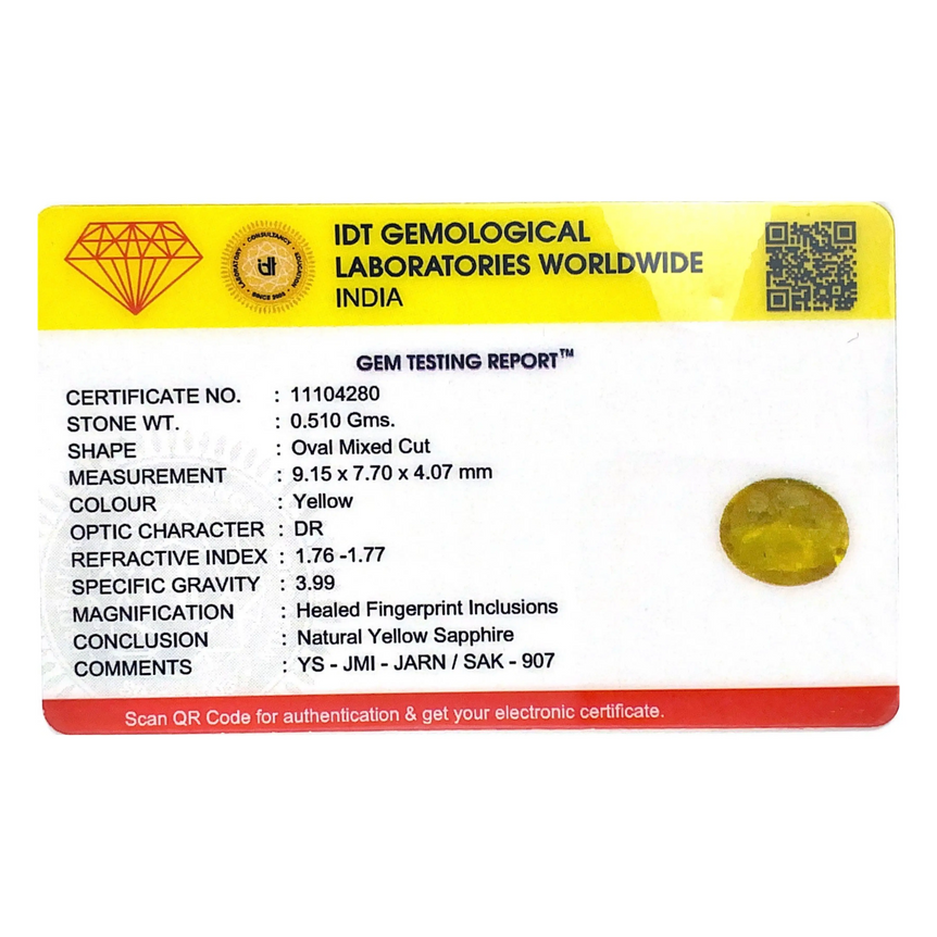 Yellow Sapphire - 2.55 Carat