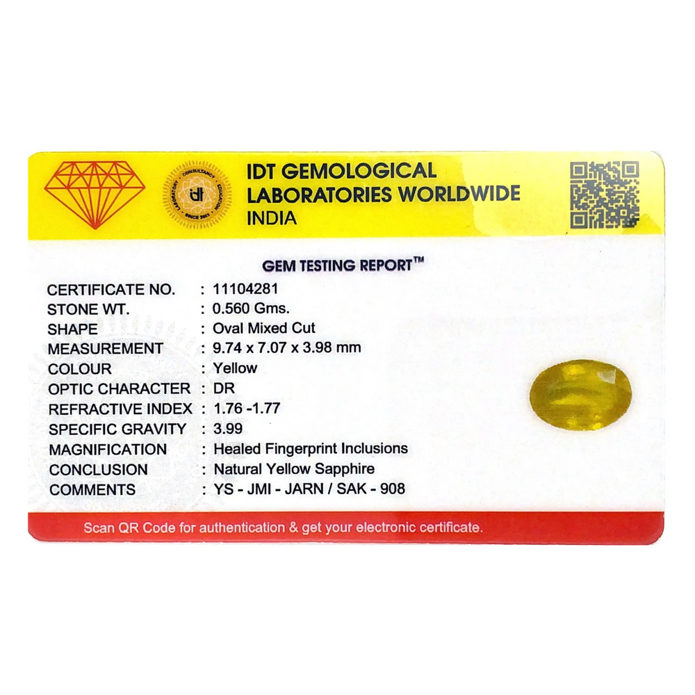 Yellow Sapphire - 2.8 Carat