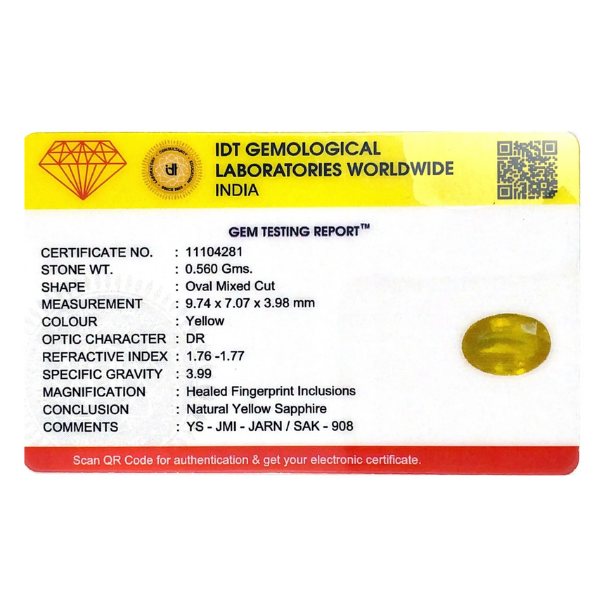Yellow Sapphire - 2.8 Carat