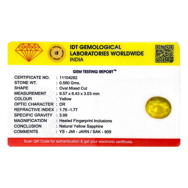 Yellow Sapphire - 2.8 Carat