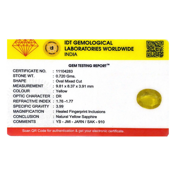 Yellow Sapphire - 3.6 Carat