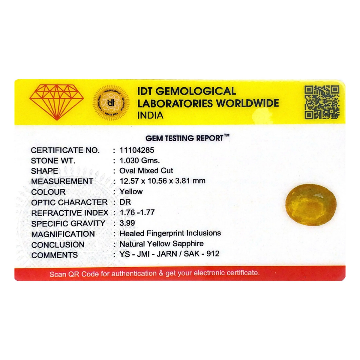 Yellow Sapphire - 5.15 Carat