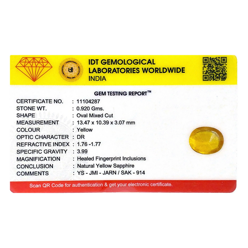 Yellow Sapphire - 4.6 Carat
