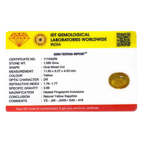 Yellow Sapphire - 5.4 Carat