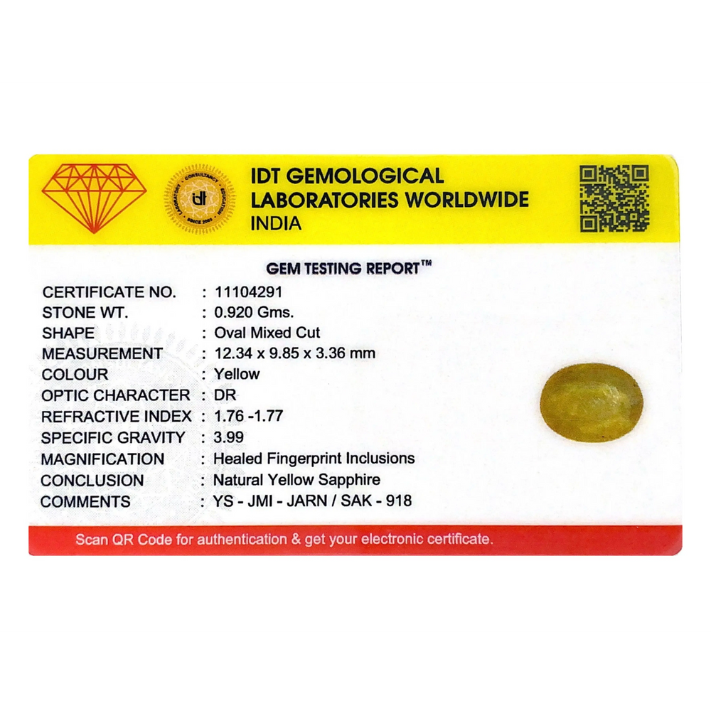 Yellow Sapphire - 4.6 Carat