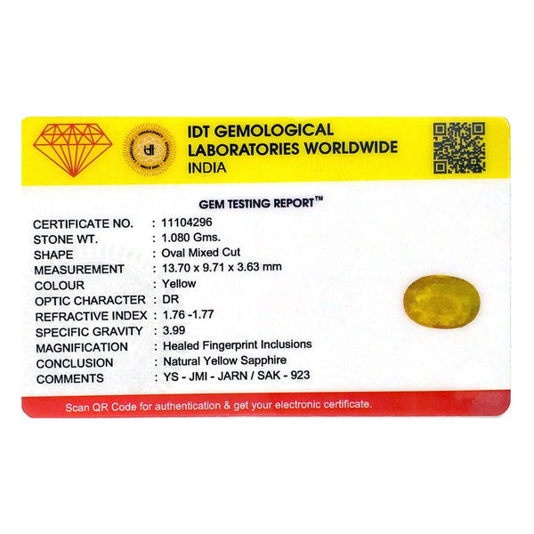 Yellow Sapphire - 5.4 Carat