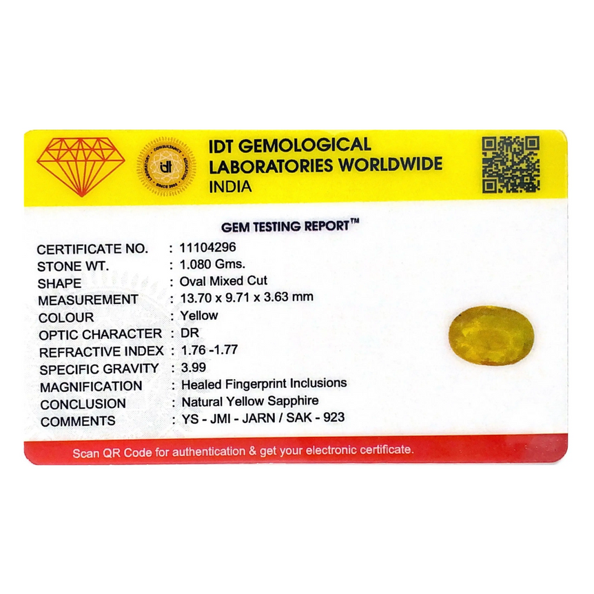 Yellow Sapphire - 5.4 Carat