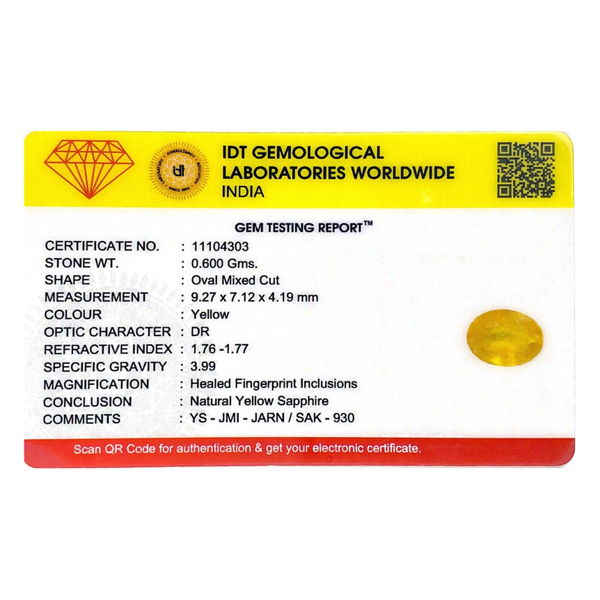 Yellow Sapphire - 3 Carat
