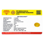 Yellow Sapphire - 3 Carat