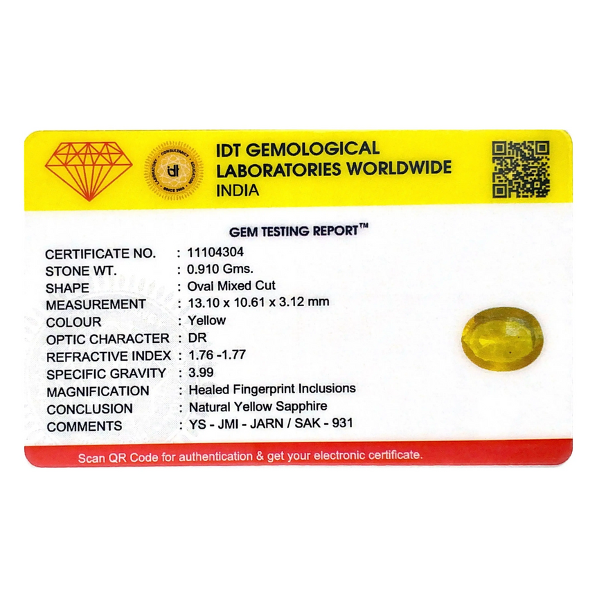 Yellow Sapphire - 4.55 Carat