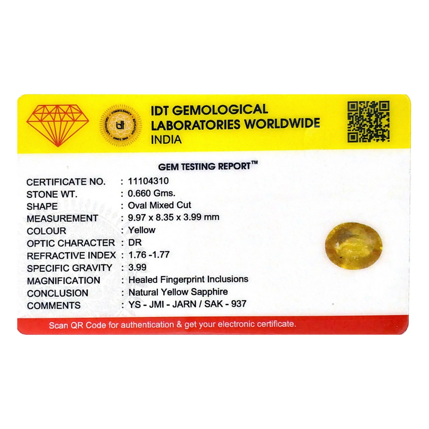 Yellow Sapphire - 3.3 Carat