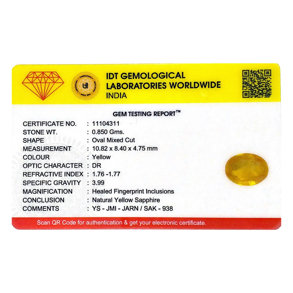 Yellow Sapphire - 4.25 Carat