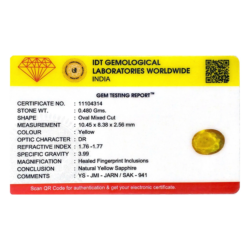 Yellow Sapphire - 2.4 Carat