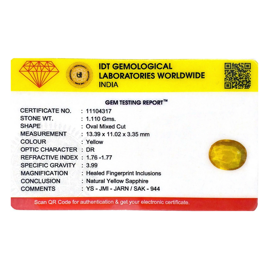 Yellow Sapphire - 5.55 Carat