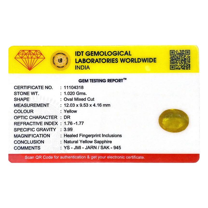 Yellow Sapphire - 5.1 Carat