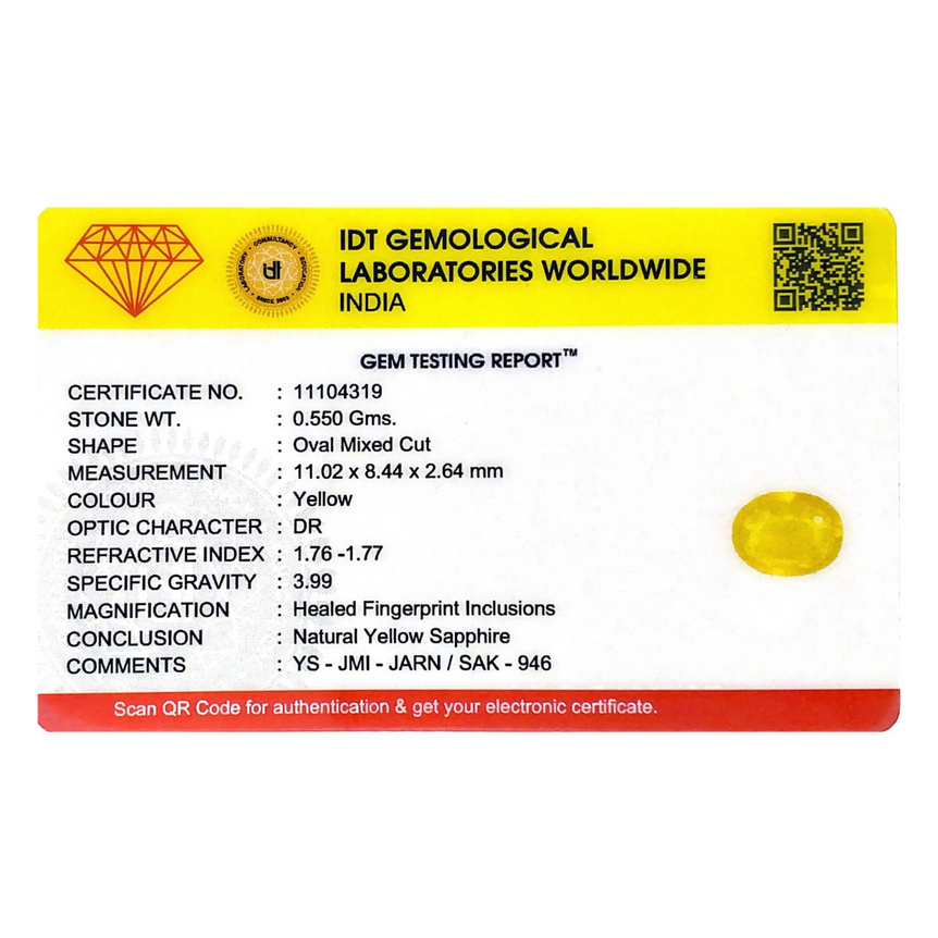 Yellow Sapphire - 2.75 Carat
