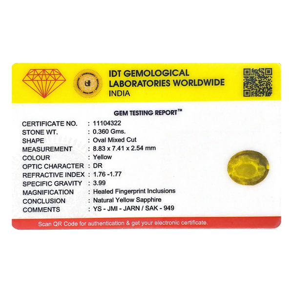 Yellow Sapphire - 1.8 Carat