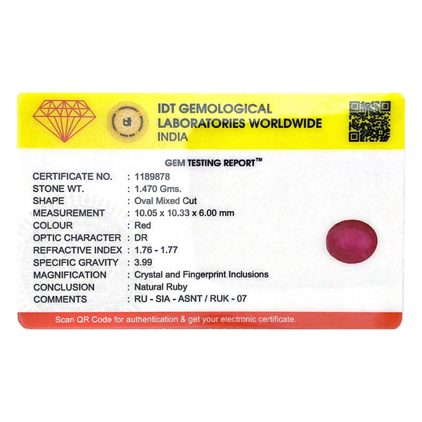 Ruby - 7.35 Carat