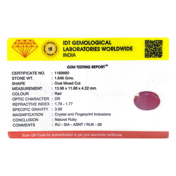 Ruby - 8.23 Carat