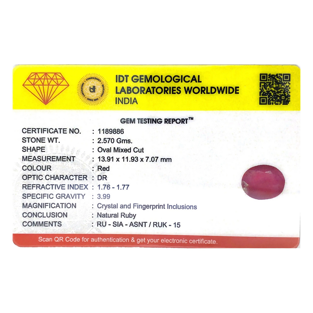 Ruby - 12.85 Carat