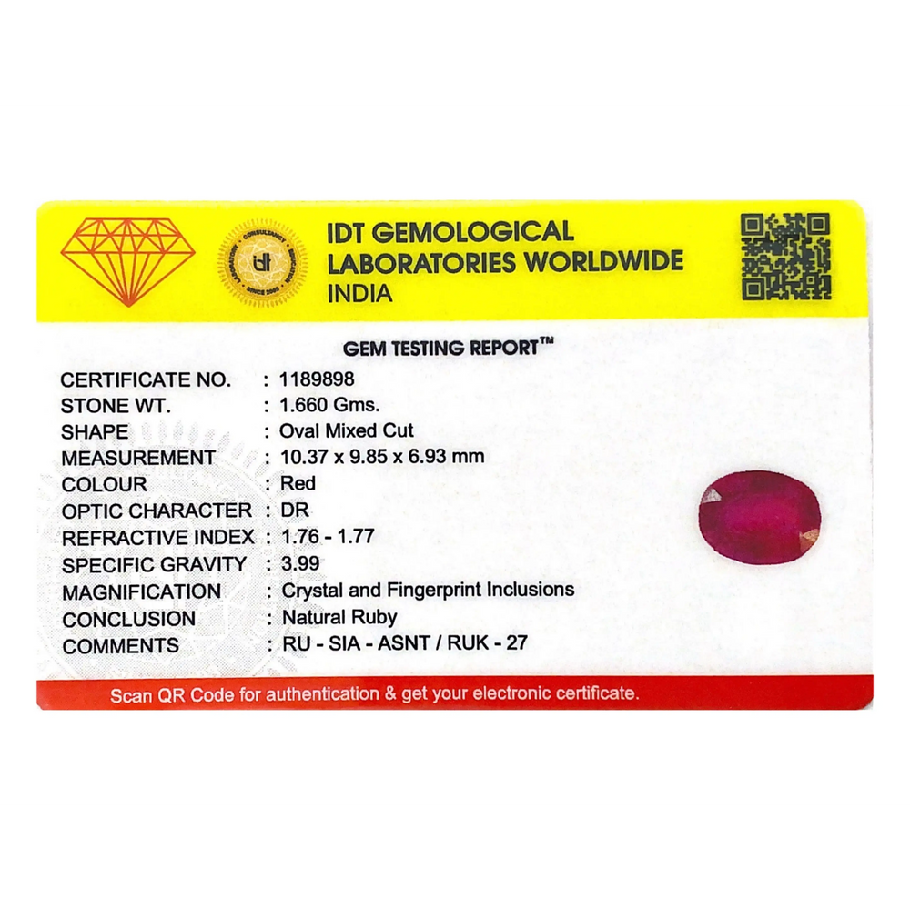 Ruby - 8.3 Carat