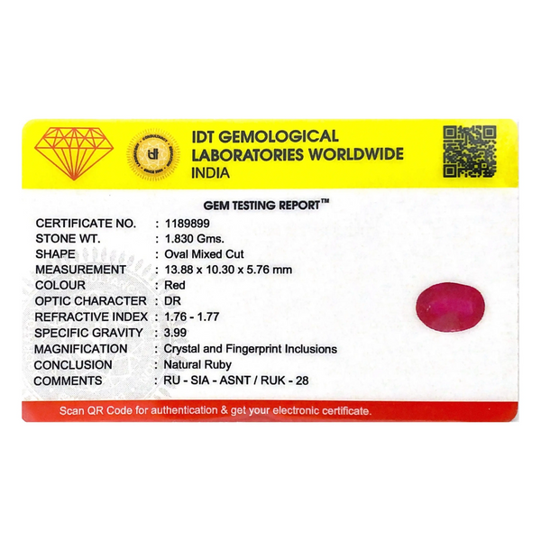 Ruby - 9.15 Carat