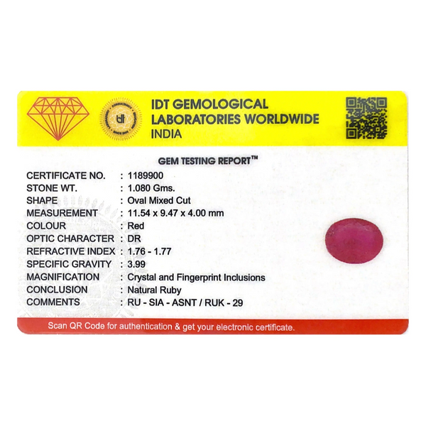 Ruby - 5.4 Carat