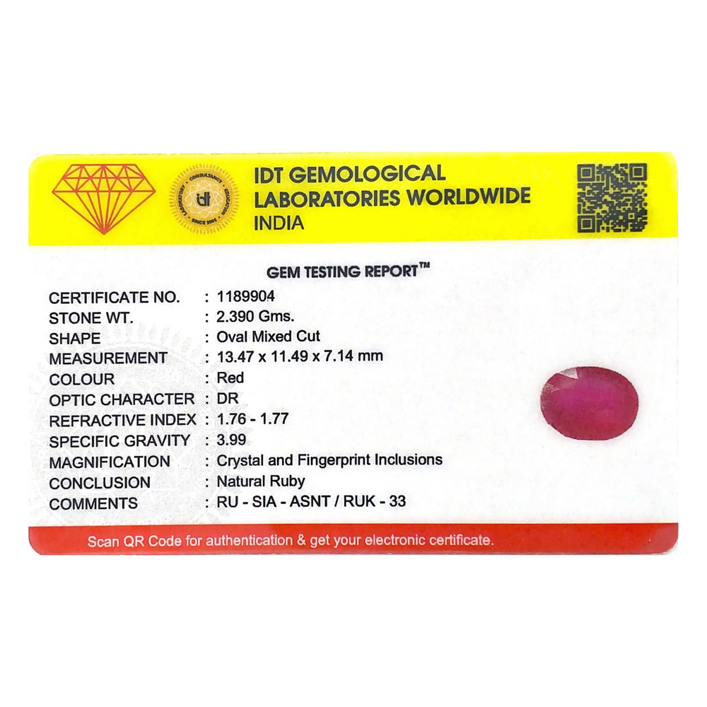 Ruby - 11.95 Carat