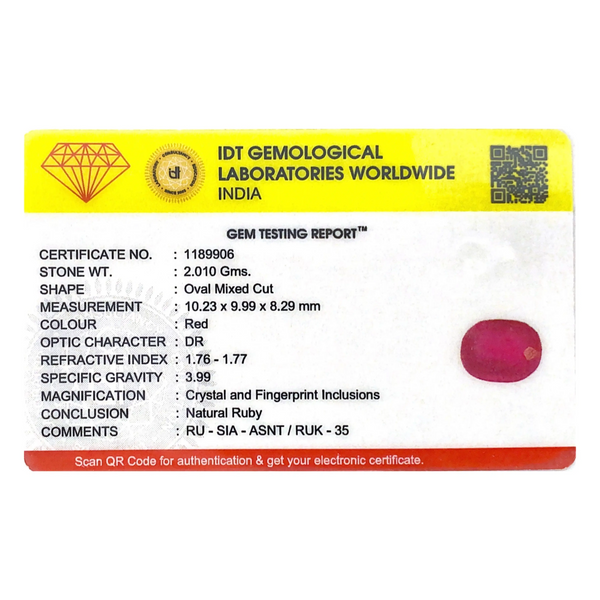Ruby - 10.05 Carat