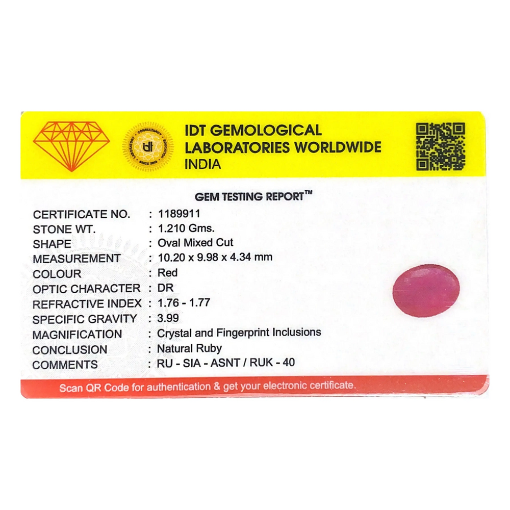 Ruby - 6.05 Carat