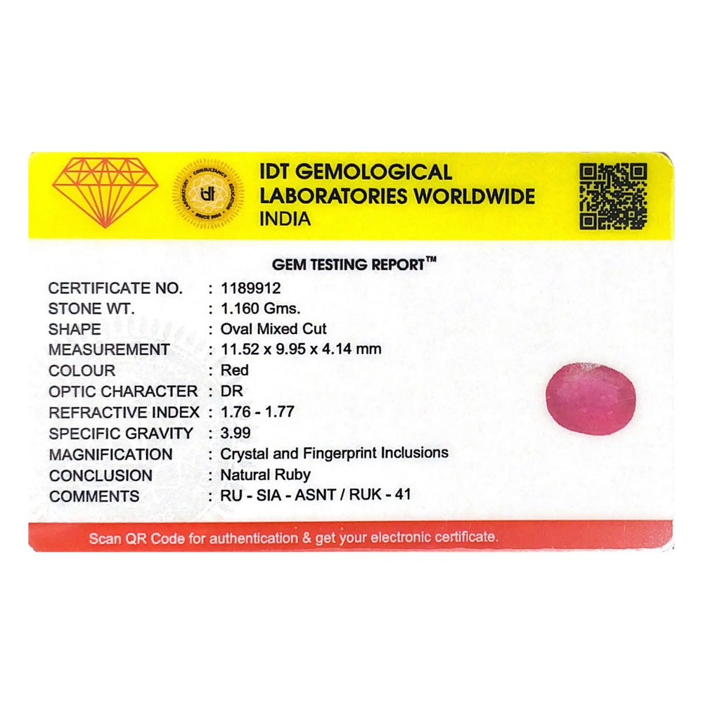 Ruby - 5.8 Carat