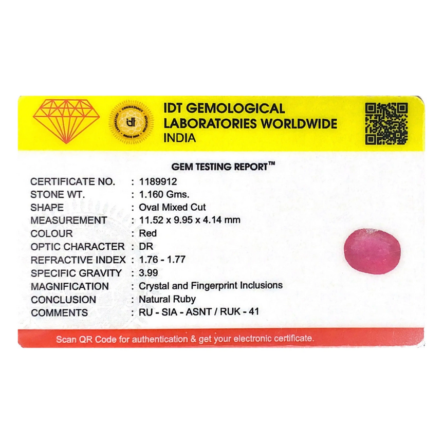 Ruby - 5.8 Carat