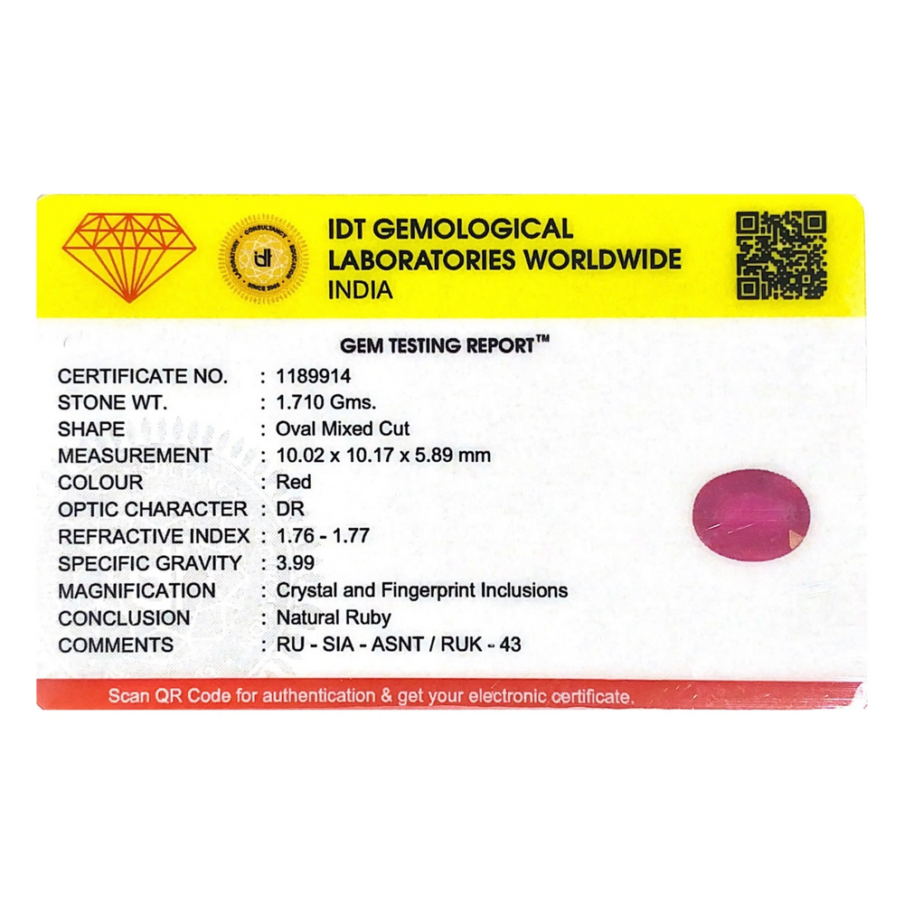 Ruby - 8.55 Carat