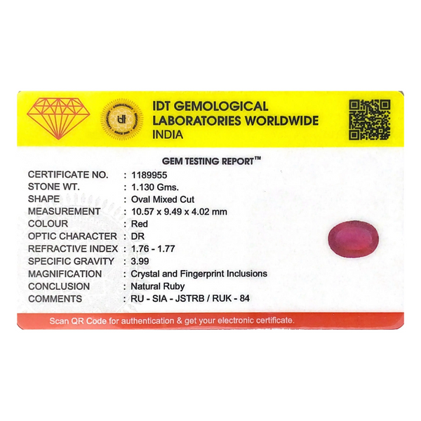 Ruby - 5.65 Carat