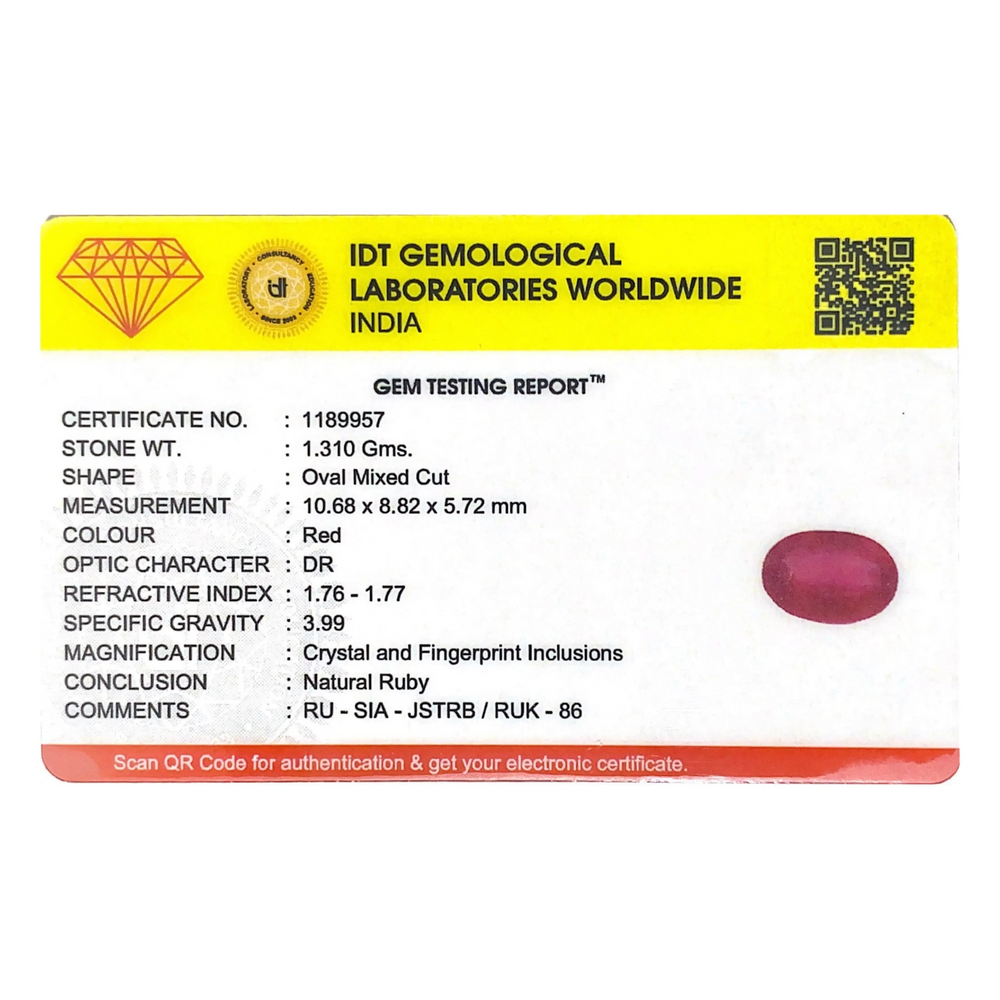 Ruby - 6.55 Carat