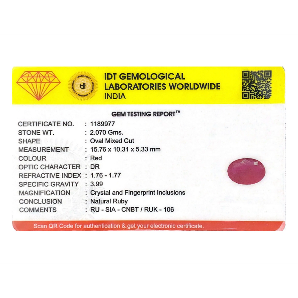 Ruby - 10.35 Carat