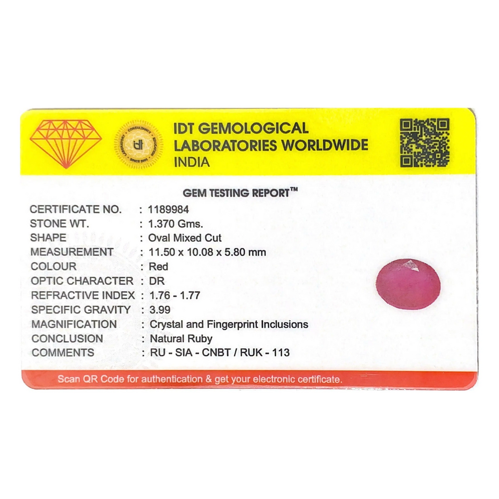 Ruby - 6.85 Carat