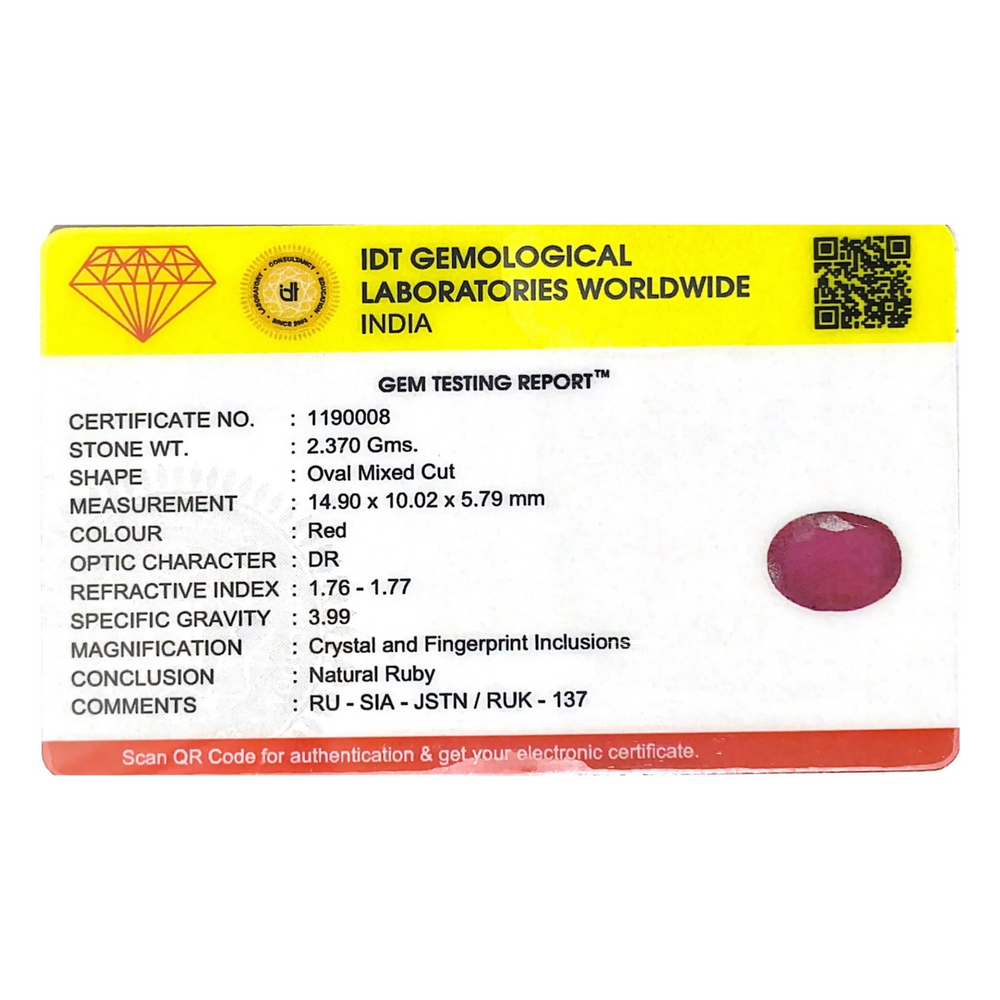 Ruby - 11.85 Carat