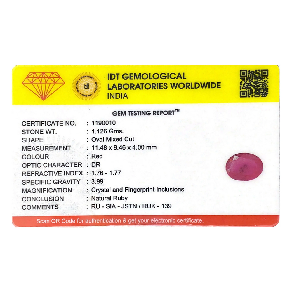 Ruby - 5.63 Carat