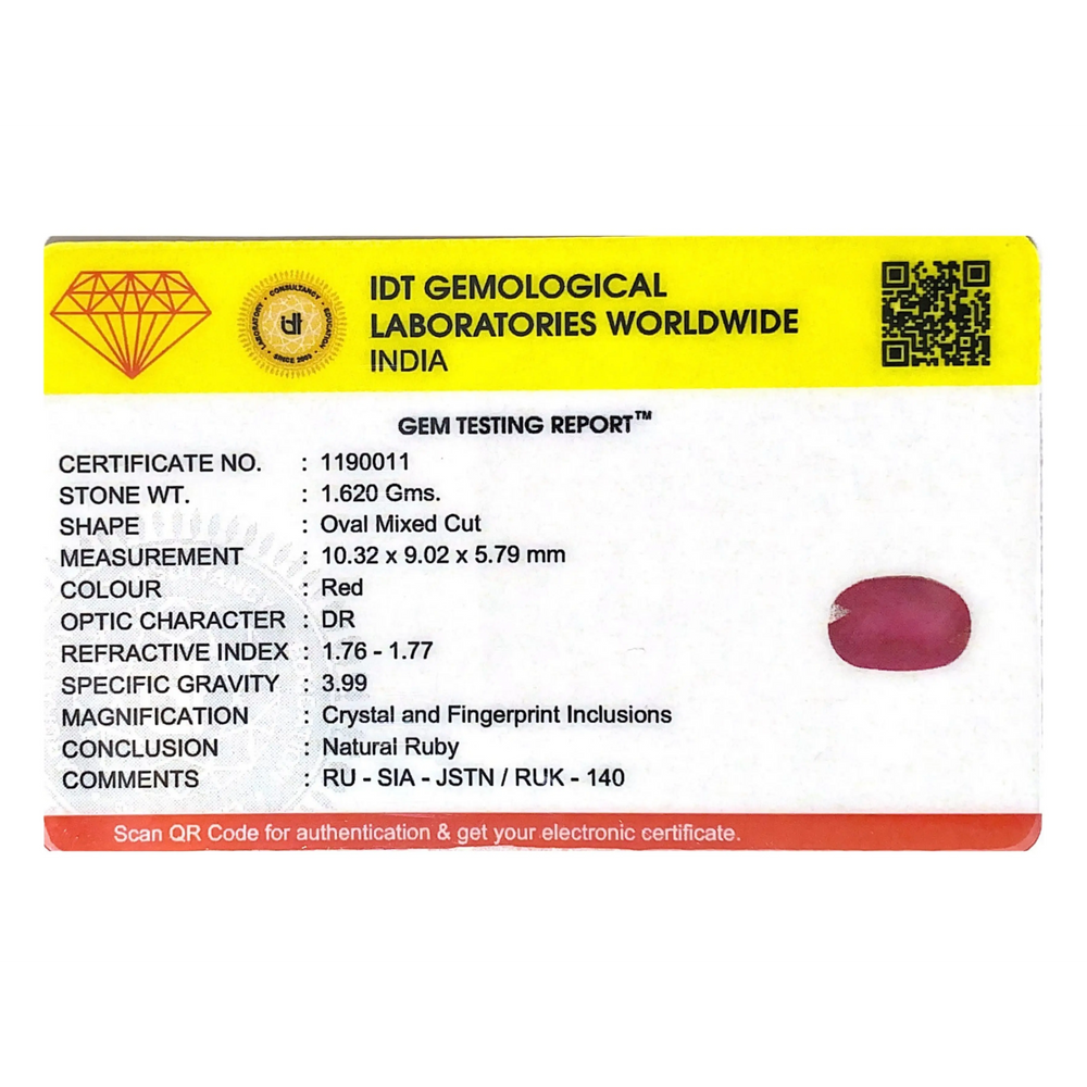 Ruby - 8.1 Carat