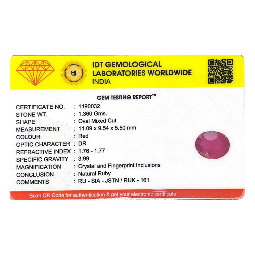 Ruby - 6.8 Carat