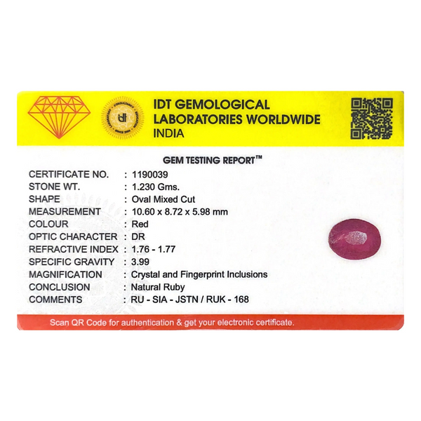 Ruby - 6.15 Carat