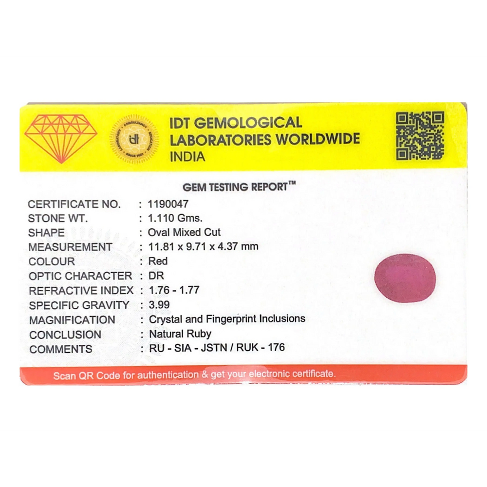 Ruby - 5.55 Carat