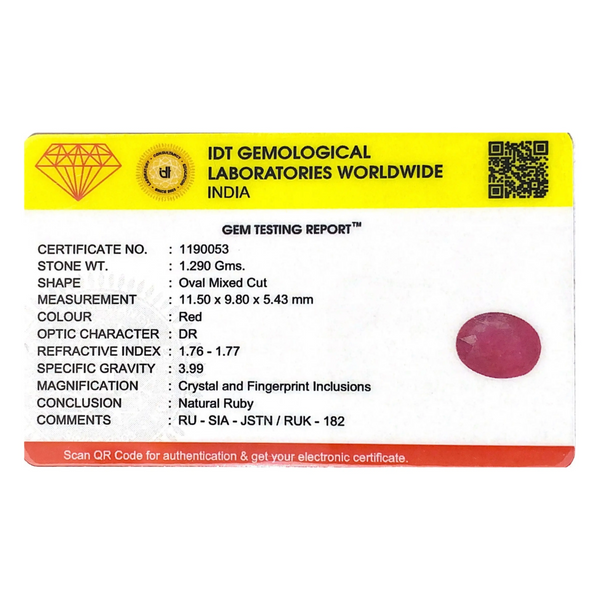 Ruby - 6.45 Carat