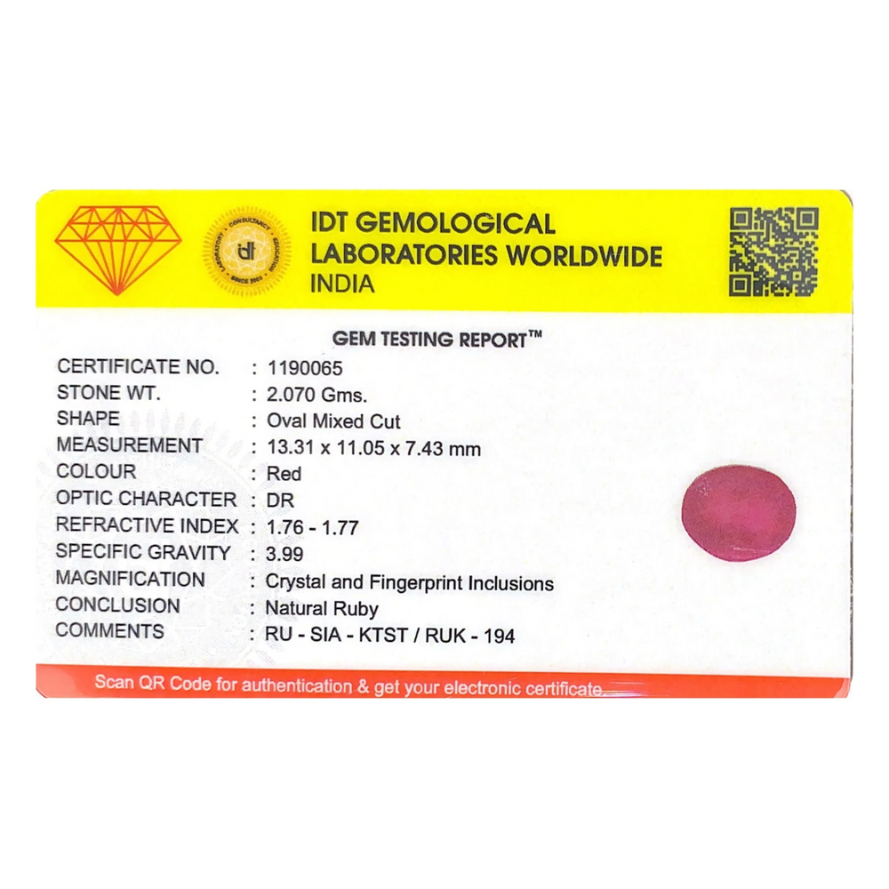 Ruby - 10.35 Carat