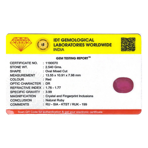 Ruby - 12.7 Carat