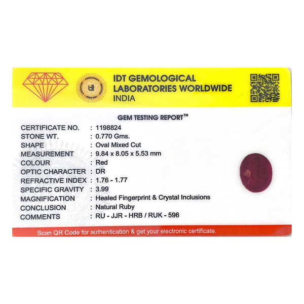 Ruby - 3.85 Carat