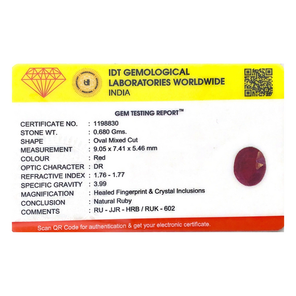 Ruby - 3.4 Carat