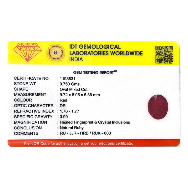Ruby - 3.75 Carat